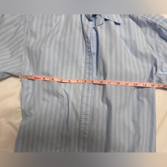 H& M Striped Cotton Relaxed Fit Shirt With Open Back In XS - Picture 9 of 11